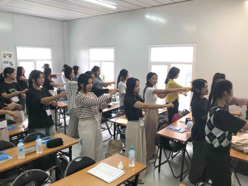 ラジオ体操でリフレッシュ